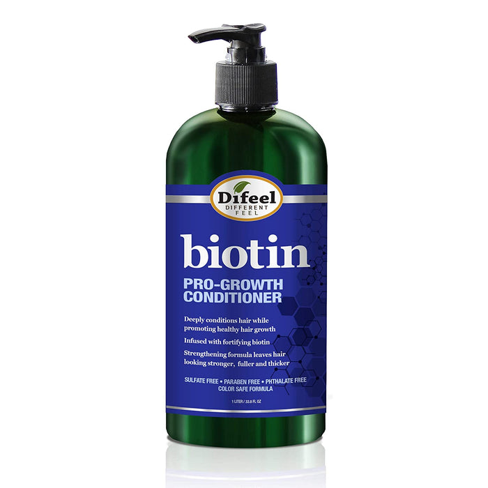Difeel Biotin Pro-Growth Shampoo and Conditioner LARGE 2-PC Gift Set - Shampoo 33.8 oz.  and Conditioner 33.8 oz.
