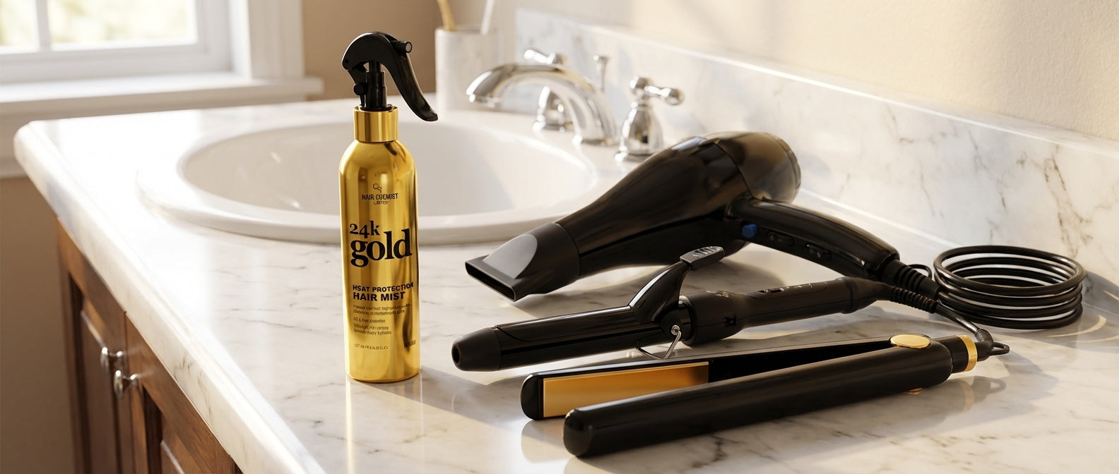 Hair Chemist 24k Gold Heat Protection Hair Mist 8 ounce