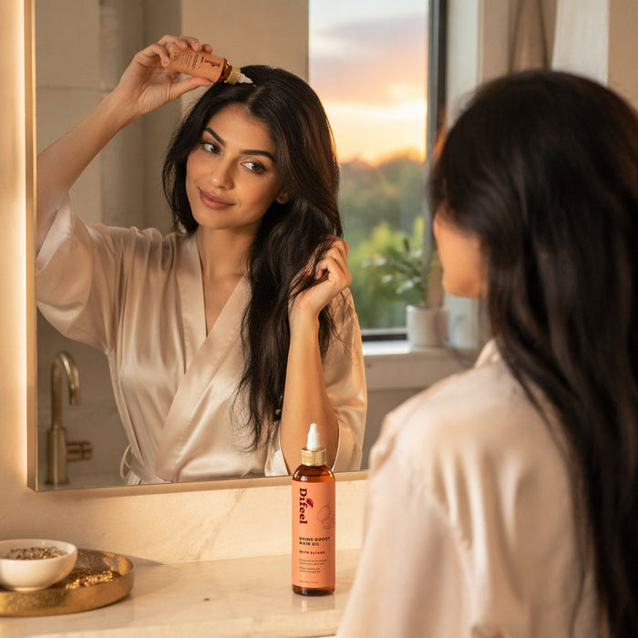 Difeel Signature Shine Boost Hair Oil with Batana 8 oz.