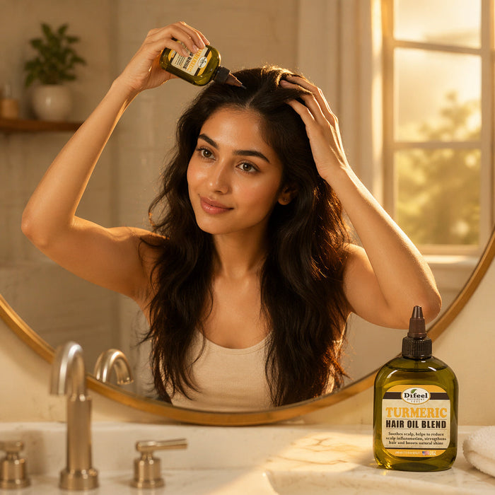 Difeel Turmeric Hair Oil Blend - Travel Size 2.5 oz.