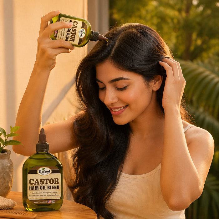 Difeel Classic Castor Hair Oil Blend - Travel Size 2.5 oz.
