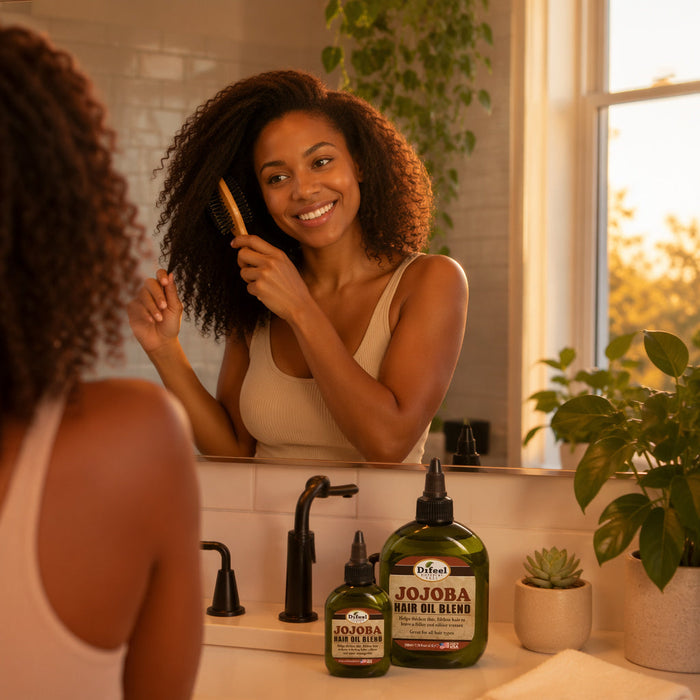 Difeel Mega Care Jojoba Oil Hair Oil Blend 1.4 oz. (PACK OF 2)