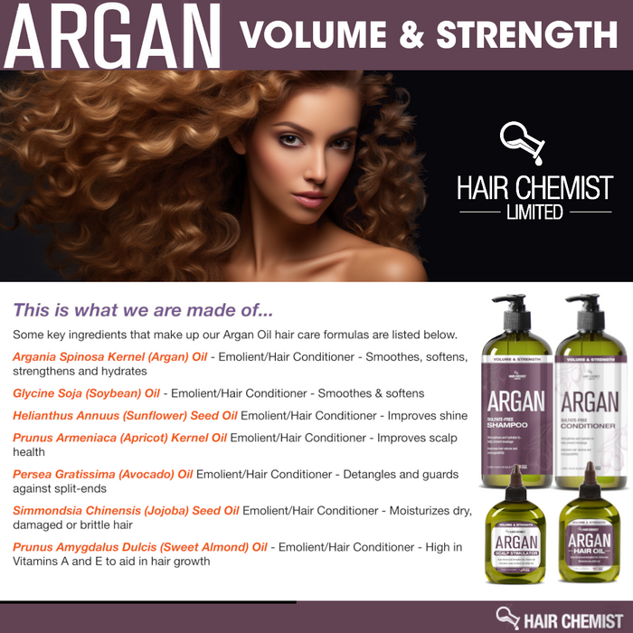 Hair Chemist Volume & Strength Argan Scalp Stimulator 7.1 Ounces.