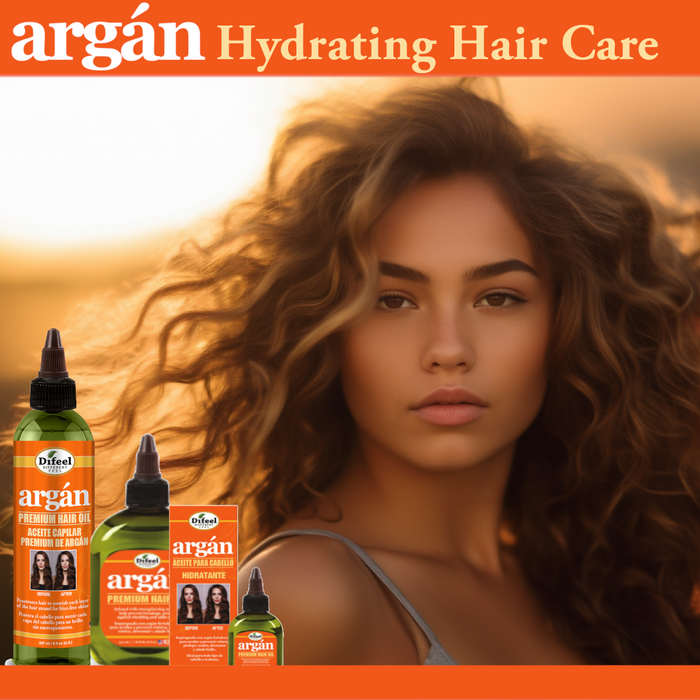 Difeel Argan Hydrating Premium Hair Oil 8 oz.