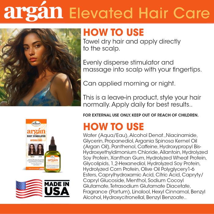 Difeel Argan Hydrating Root Stimulator 2.5 oz.