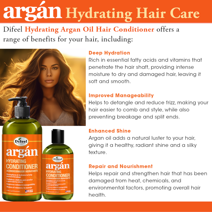 Difeel Argan Hydrating Conditioner 12 oz.