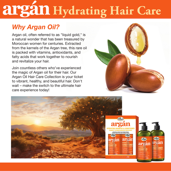 Difeel Argan Hydrating Shampoo 33.8 oz.