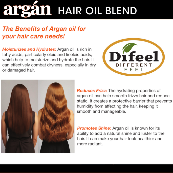 Difeel Argan Oi Hair Oil Blend 7.1 oz.
