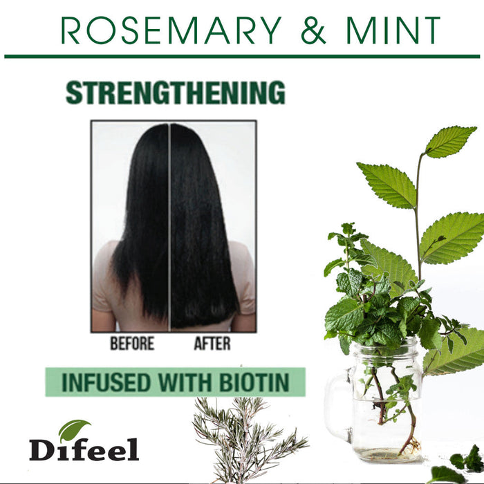 Difeel Rosemary and Mint Strengthening Hair Mask with Biotin Packet 1.75 oz.