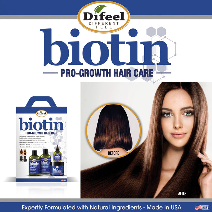 Difeel Biotin Premium Hair Oil 2.5 oz. (PACK OF 2)
