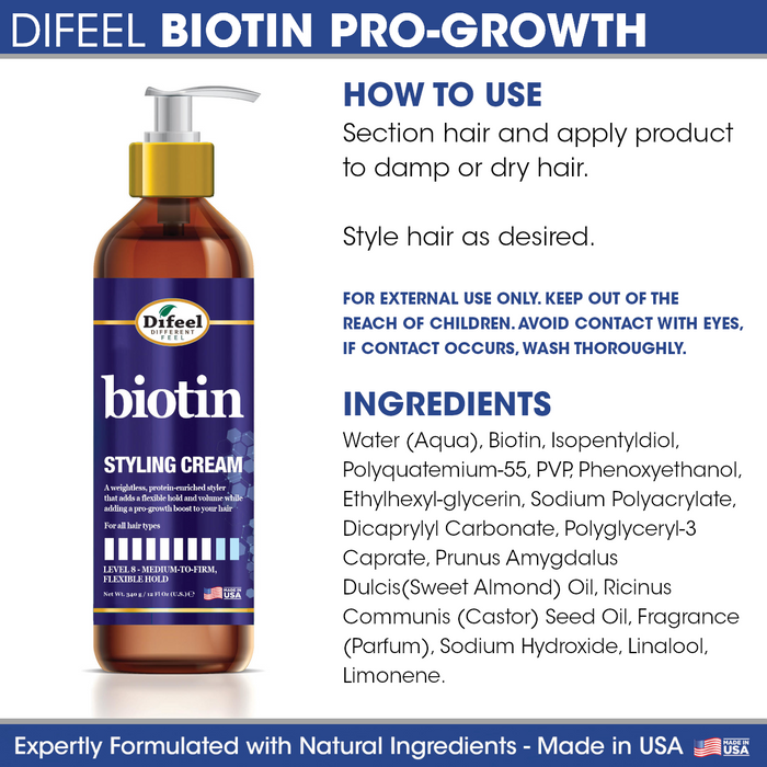 Difeel Biotin Styling Cream 12 ounce