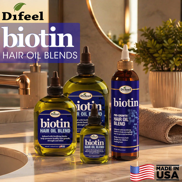Difeel Biotin Hair Oil Blend - Travel Size 2.5 oz. (PACK OF 2)