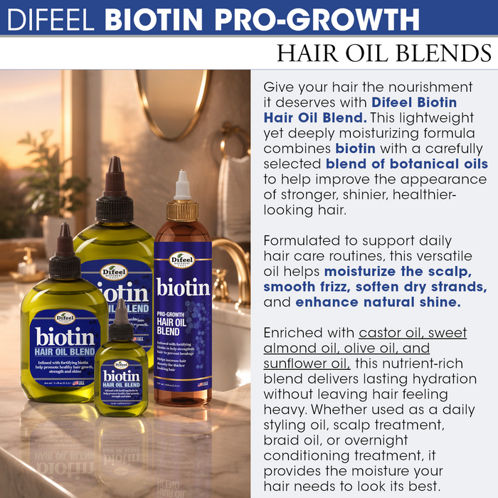 Difeel Biotin Hair Oil Blend 7.1 oz. 2-PACK GIFT SET