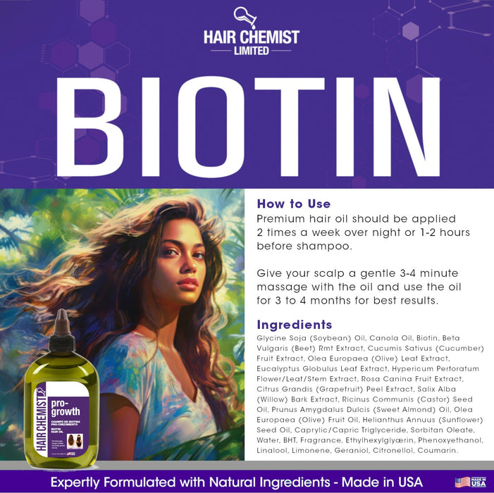 Hair Chemist Pro-Growth Biotin Hair Oil 12 oz.