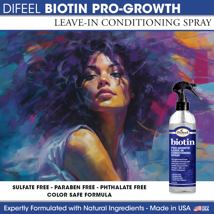 Difeel Biotin Pro-Growth Leave in Conditioning Spray 6 oz.