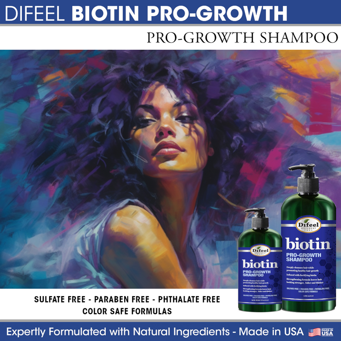 Difeel Biotin Pro-Growth Shampoo 12 oz.