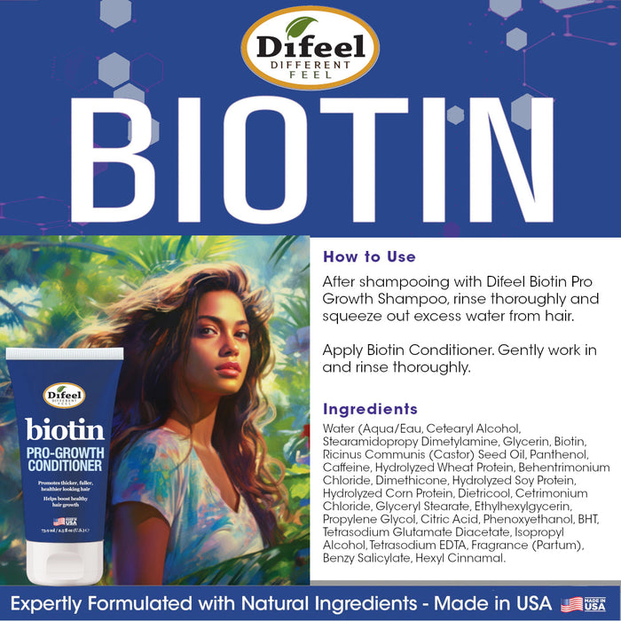 Difeel Biotin Conditioner (Travel Size) 2.5 oz.