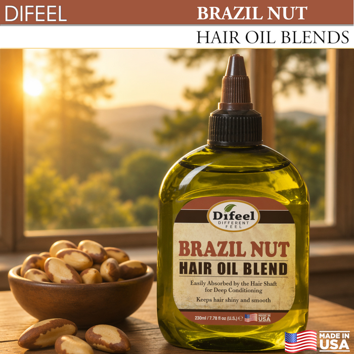 Difeel Brazil Nut Hair Oil Blend - Travel Size 2.5 oz.