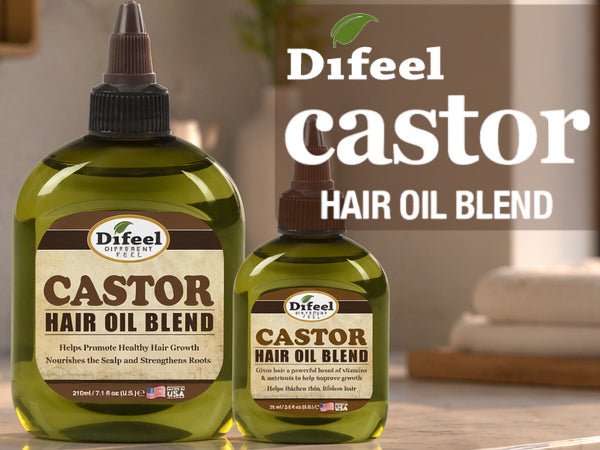 Difeel Classic Castor Hair Oil Blend - Travel Size 2.5 oz.
