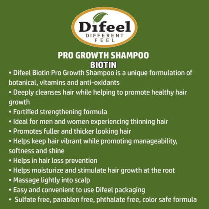 Difeel Biotin Regimen for Hair Growth - 4-Step Shampoo, Condition and Treatment System