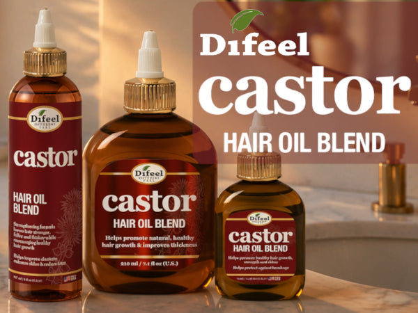 Difeel Castor Hair Oil Blend - Travel Size 2.5 oz.
