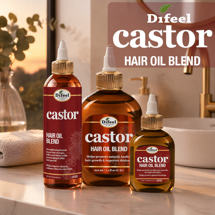 Difeel Castor Hair Oil Blend - Travel Size 2.5 oz.