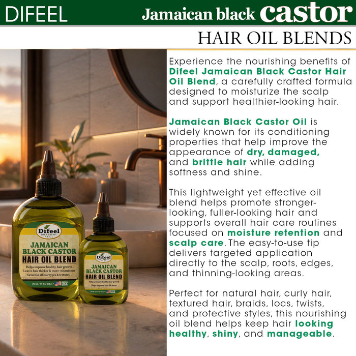Difeel Jamaican Black Castor Supreme Growth Hair Oil Blend - Travel Size 2.5 oz.