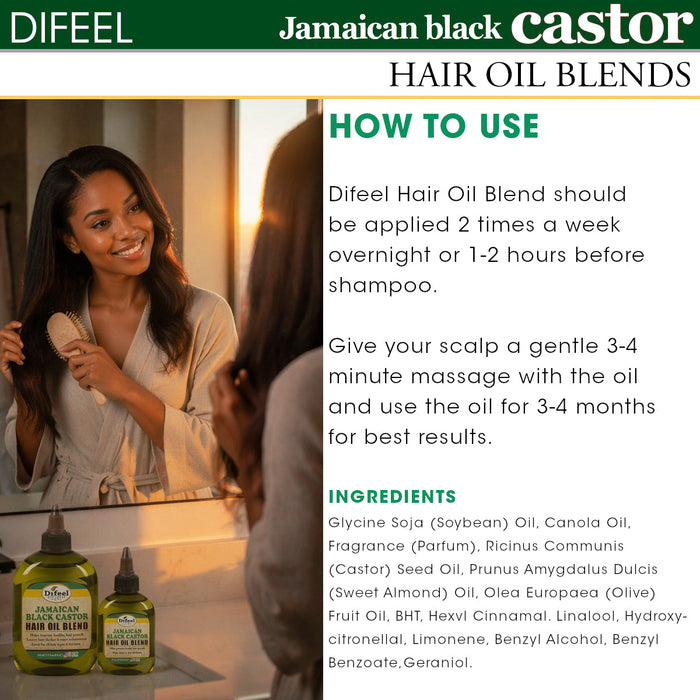 Difeel Jamaican Black Castor Hair Oil Blend 7.1 oz.