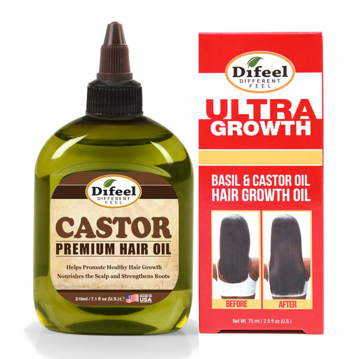 Difeel Castor Pro-Growth Hair Oil Collection 2-PC Set