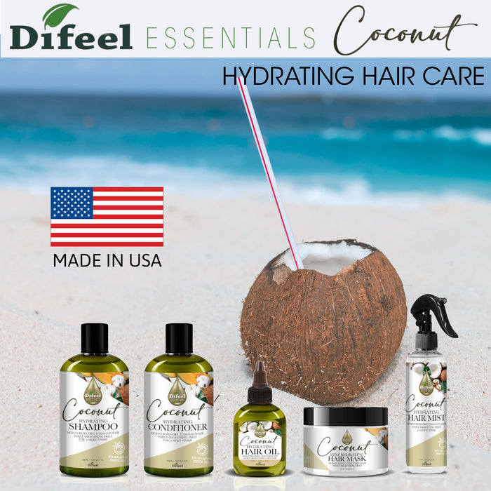 Difeel Essentials Hydrating Coconut - Hair Mask 8 oz.