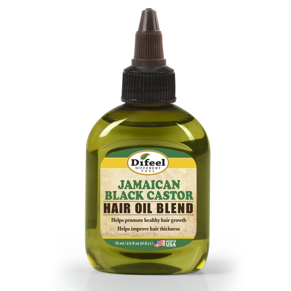 Difeel Jamaican Black Castor Supreme Growth Hair Oil Blend - Travel Size 2.5 oz. (PACK OF 2)