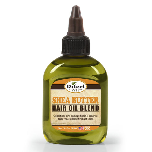 Difeel Shea Butter Hair Oil Blend - Travel Size 2.5 oz. (PACK OF 2)