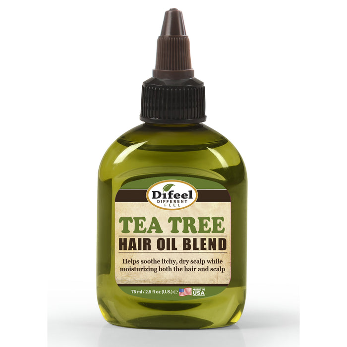 Difeel Tea Tree Hair Oil Blend - Travel Size 2.5 Ounces (PACK OF 2)