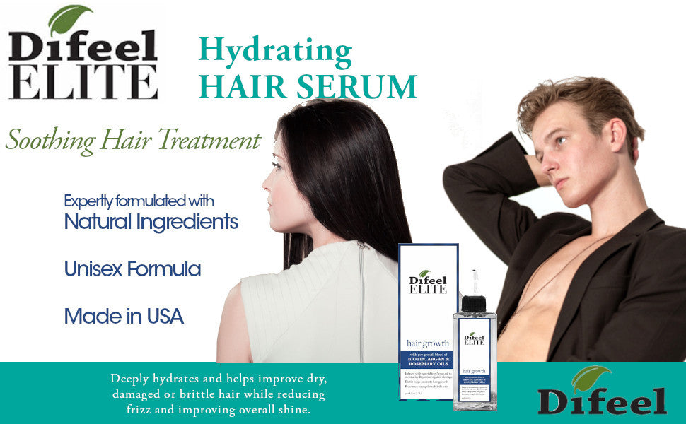 Difeel Elite Niacinamide + Vegan Keratin Hydrating Hair Serum 2 oz.