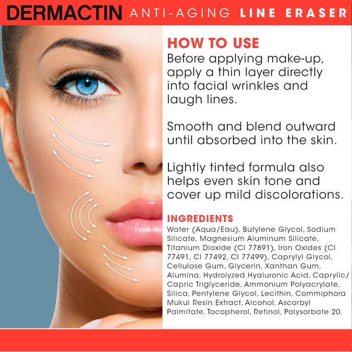 Dermactin New and Improved 90 Second Fine Line/Wrinkle Reducer .34 oz. - All New Easy to Use Applicator