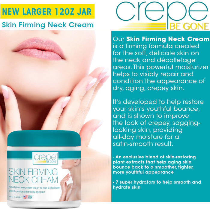 Crepe Be Gone Skin Firming Neck Cream - Large 12 oz.