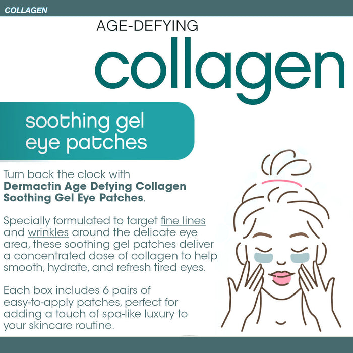 Dermactin Age Defying Collagen Soothing Gel Eye Patches 6-Count