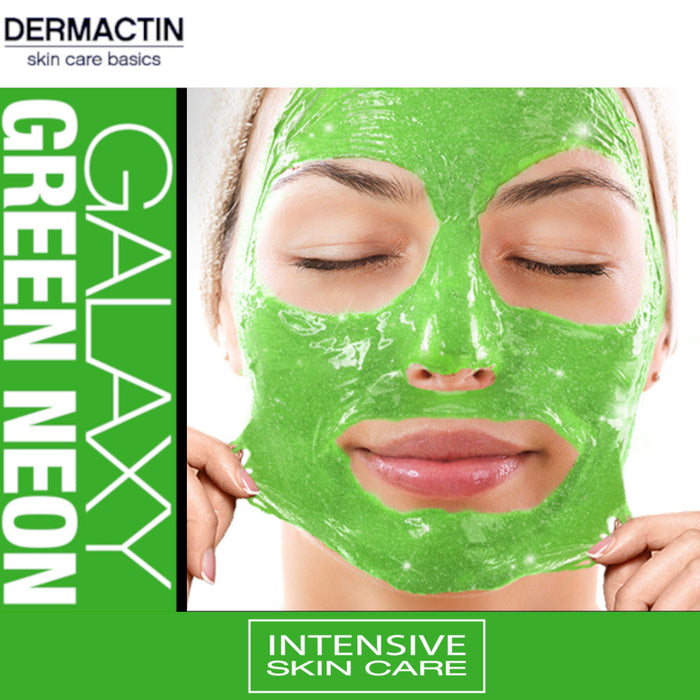 Dermactin Galaxy Green Neon Peel Off Facial Mask with Avocado and Centella Asiatica 1.76 oz.