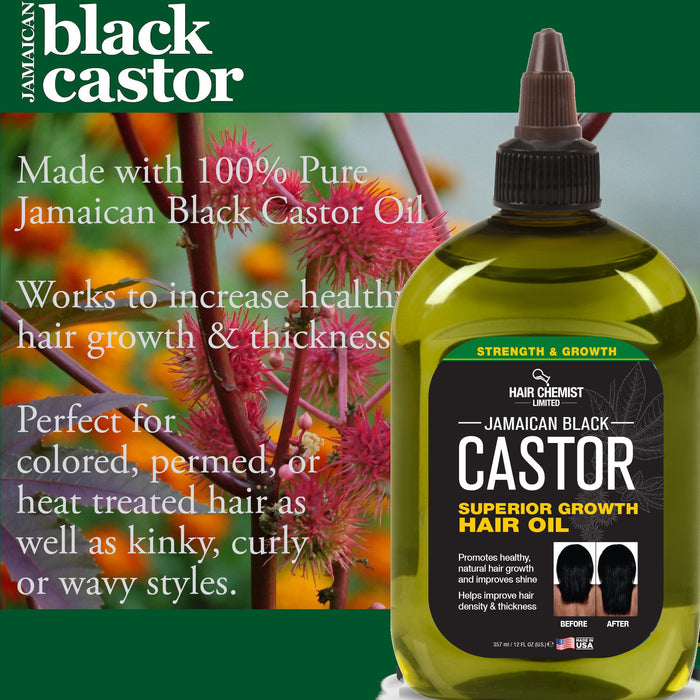 Hair Chemist Superior Growth Jamaican Black Castor Hair Oil 12 oz.