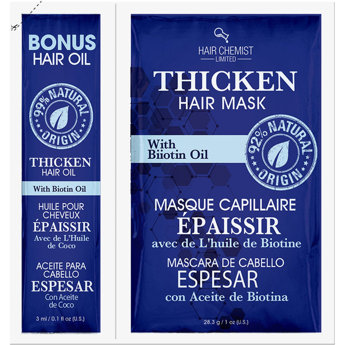 Hair Chemist Thicken Hair Mask with Biotin 3-PC Hair Care Box Set