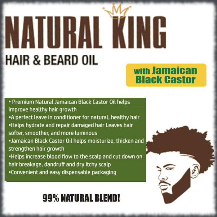 Natural King Pro-growth Jamaican Black Castor Hair & Beard Oil 7.1 oz.