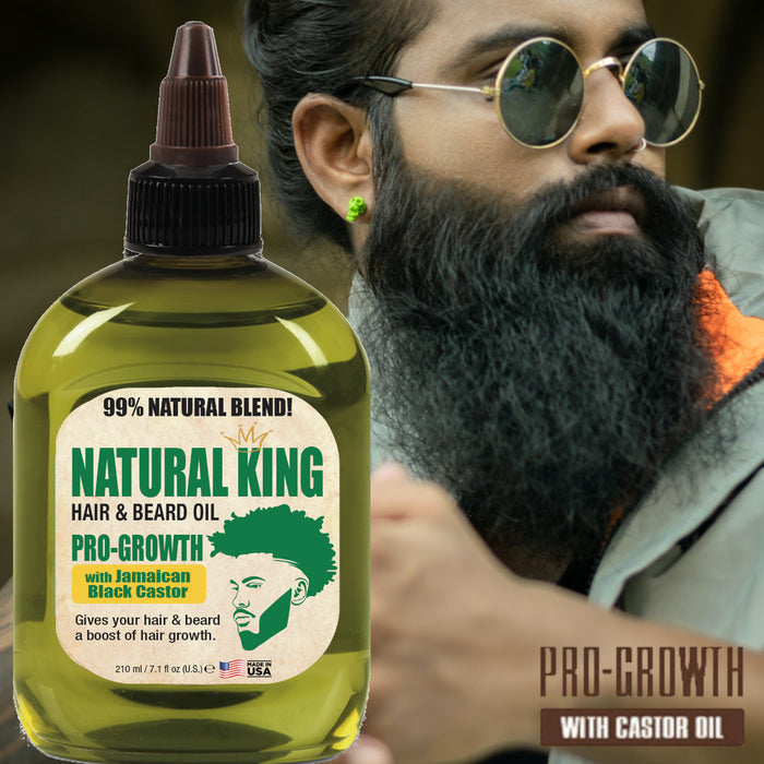 Natural King Pro-growth Jamaican Black Castor Hair & Beard Oil 7.1 oz.