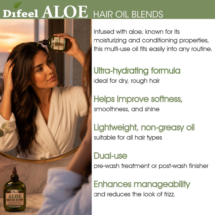 Difeel Aloe Hair Oil Blend 7.1 Ounces