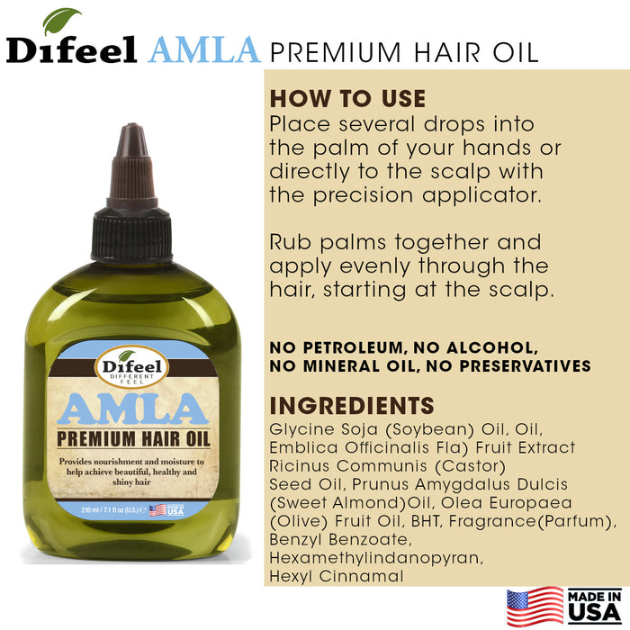 Difeel Amla Premium Hair Oil 2.5 Ounces