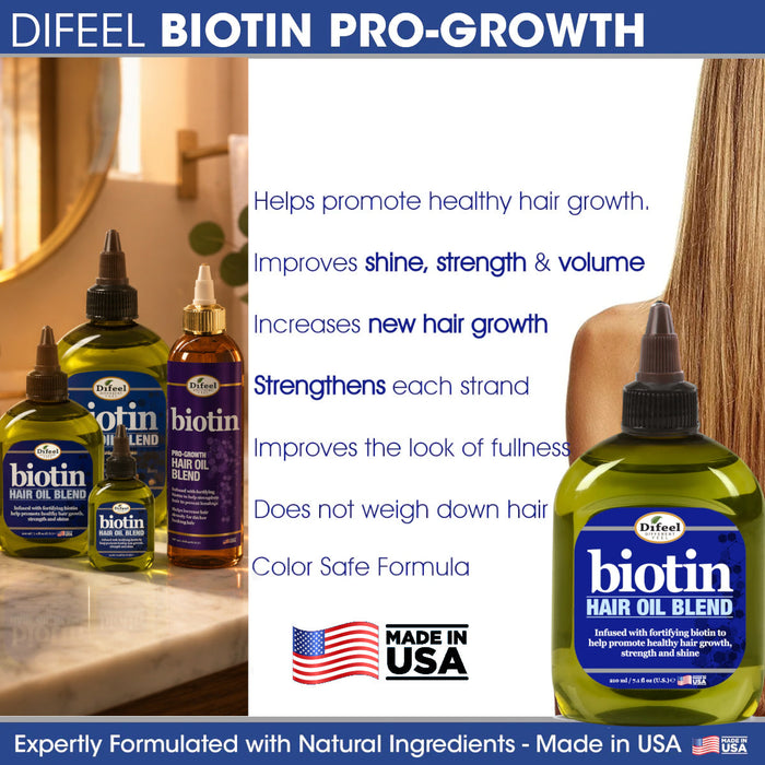 Difeel Biotin Hair Oil Blend - Travel Size 2.5 oz.