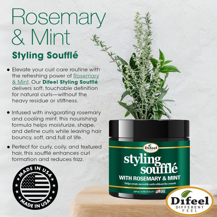 Difeel Rosemary & Mint Styling Soufflé 12 oz.
