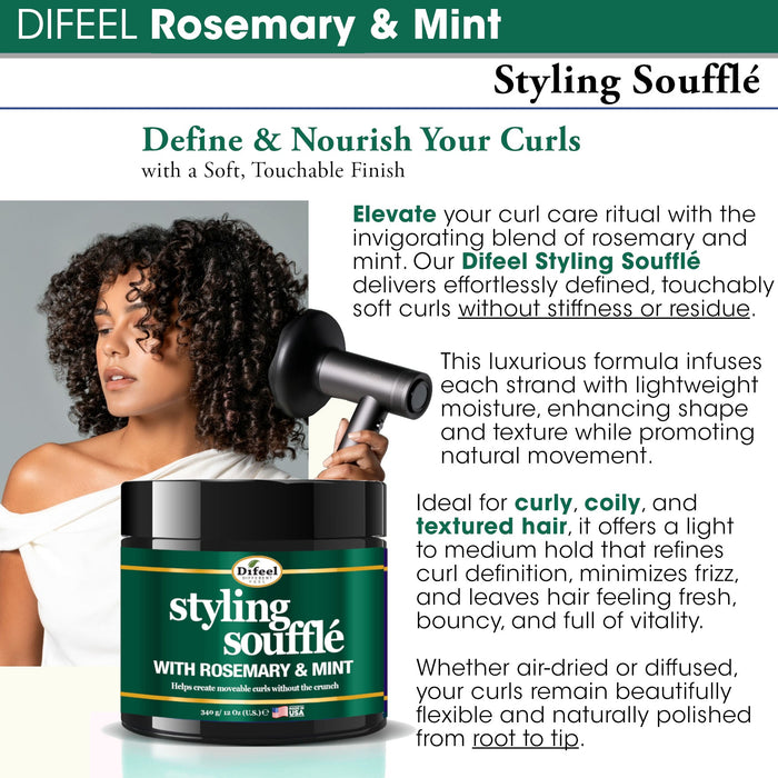 Difeel Rosemary & Mint Styling Soufflé 12 oz.