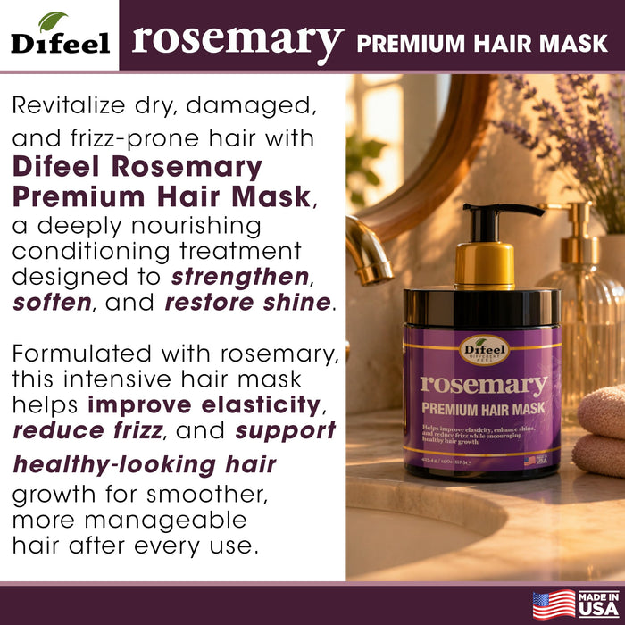 Difeel Rosemary Premium Hair Mask 15 ounce