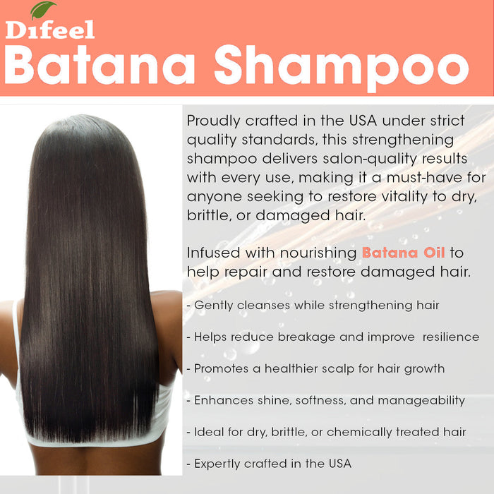 Difeel Batana Shampoo 12 Ounces - Sulfate Free Shampoo