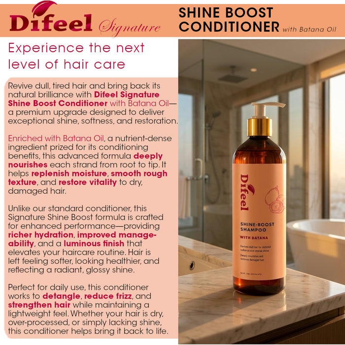 Difeel Singature Shine Boost Conditioner with Batana 33.8 Ounce